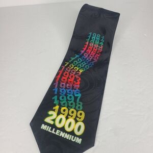 Vintage Creative Apparel Millenium Novelty Print Tie‎ Y2K 00s